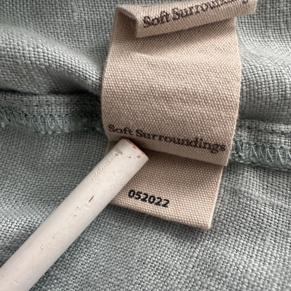 Soft Surroundings Grove‎ Linen Waterfall Open Jacket Cardigan Womens XL Mint - Picture 8 of 10